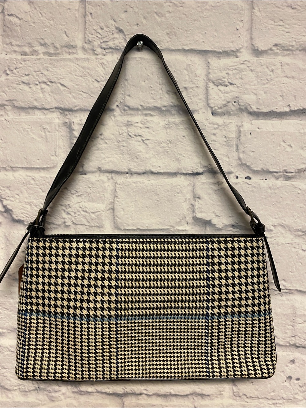 Ralph Lauren Black and Cream Houndstooth Shoulder Bag and Wallet - Picture 5 of 16